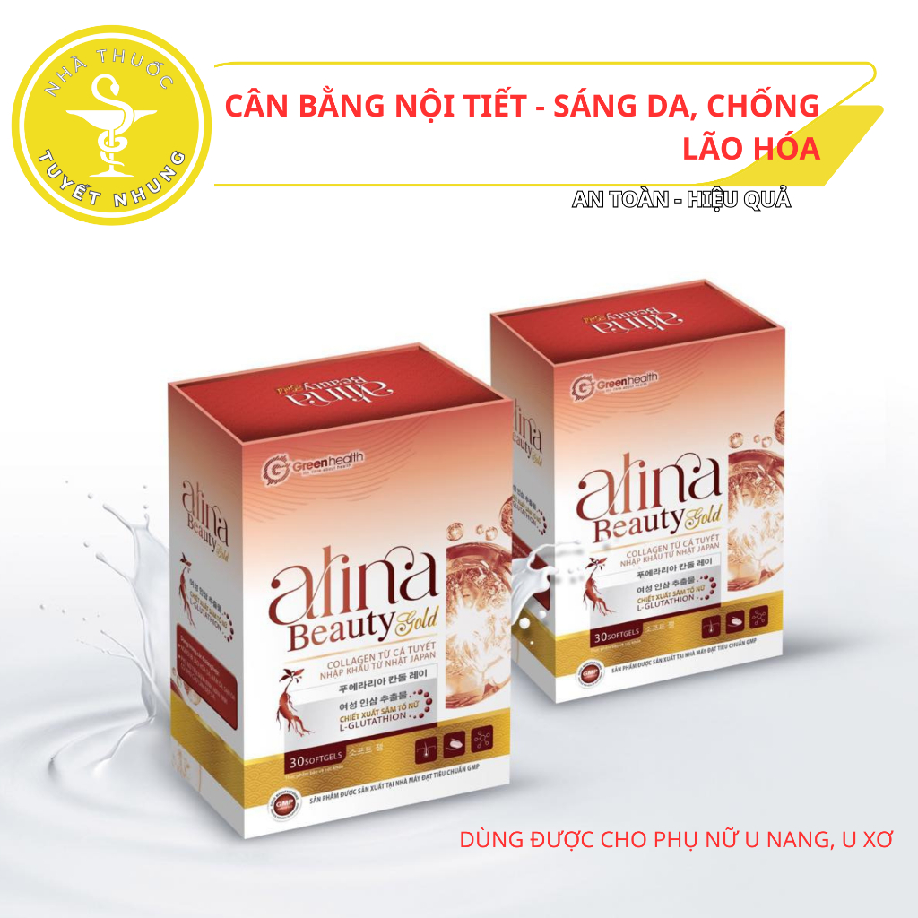 Sâm Tố Nữ ALINA BEAUTY Bổ Sung Nội Tiết Tố Nữ Giảm Nám Da, Sạm Da (Hộp 30 viên)