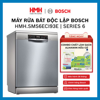 Máy Rửa Bát Độc Lập 13 Bộ Bosch HMH.SMS6ECI93E Series 6,Home Connect Chính Hãng - Bảo Hành 36 Tháng