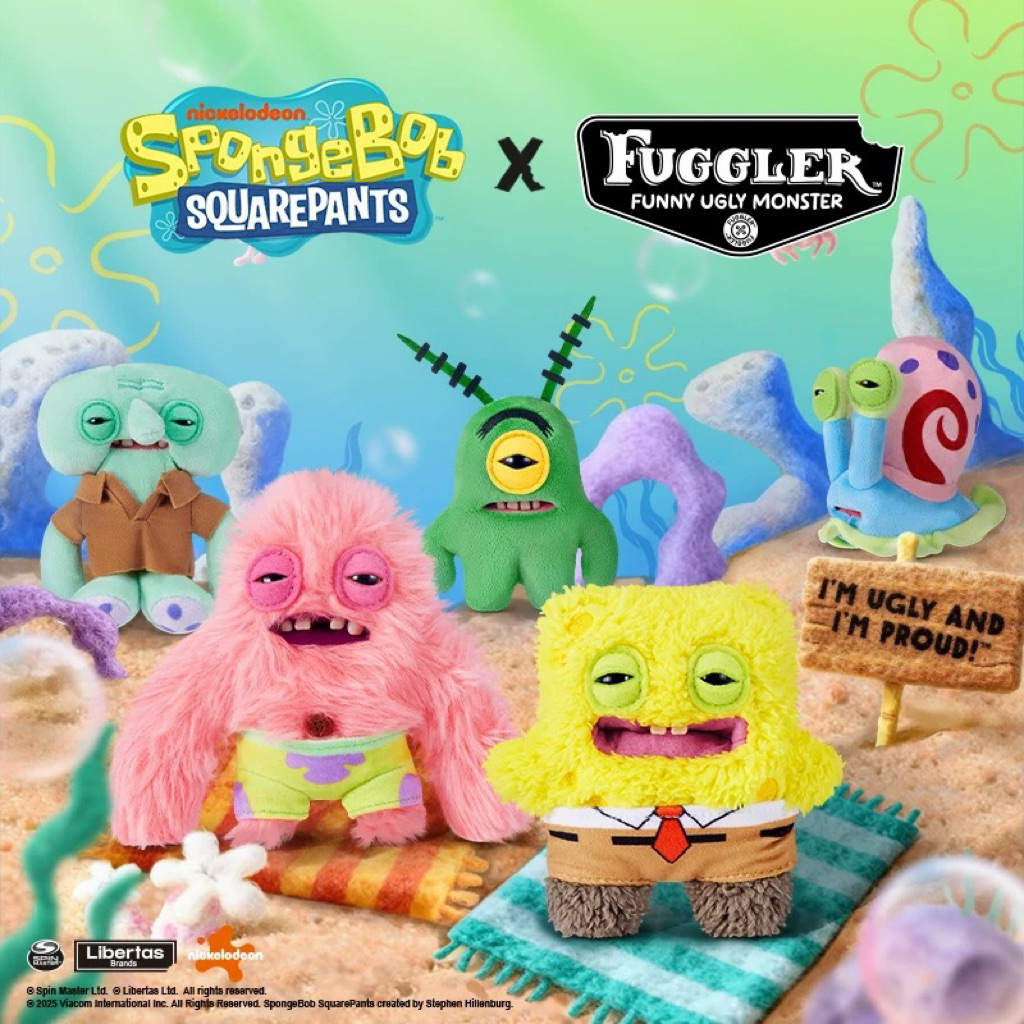 Fuggler Licensed Collab Series 1 Spongebob Keyrings 5" - Quái Vật 'Xấu Xí'