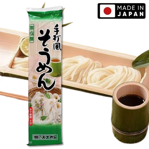 [Nội Địa Nhật] Mì Somen Men Sunaoshi 200Gr Hương Vị Mì Lạnh Ống Tre Truyền Thống Nhật Bản