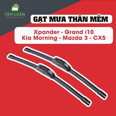 [BỘ 2 GẠT] Gạt mưa ô tô Xpander, Huyndai Grand i10 , Kia Morning, Mazda 3, CX5, Kia Rio, Vinfast VF3 chất liệu silicon