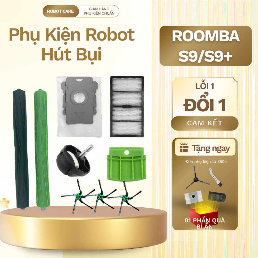 Phụ kiện robot hút bụi iROBOT ROOMBA S9/S9 PLUS, Phụ kiện robot iROBOT chất lượng - Túi rác, chổi, b