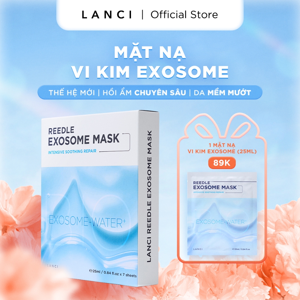 [KHTT] Mặt Nạ Vi Kim Exosome LANCI Reedle Exosome Mask phục hồi da mềm ẩm, căng bóng