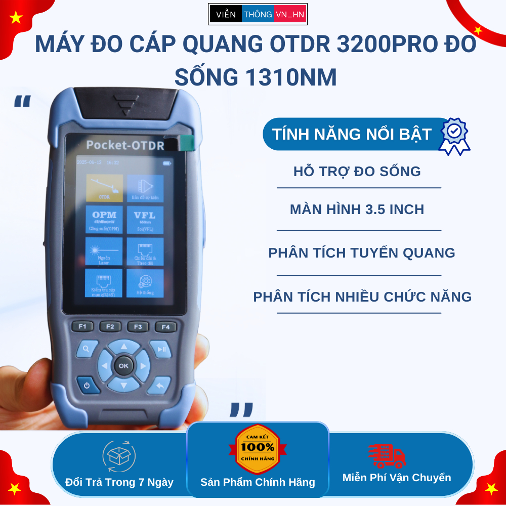 Máy đo cáp quang OTDR 3200A-F1 đo sống 1310nm