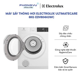 [Shopee Lắp Đặt 0Đ HN HCM Cũ] Máy sấy Electrolux 8kg EDV804H3WC - Lồng ngang, Thông hơi - Diệt khuẩn - Bảo hành 24 tháng