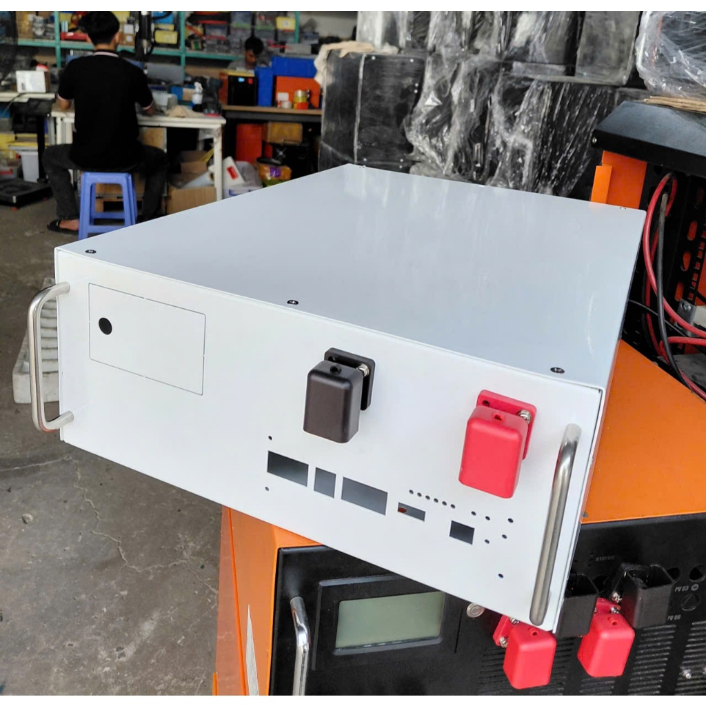 Vỏ thùng CNC đựng Pin Lithium 51.2v 100Ah Lifepo4 (cắt sẵn lỗ giao tiếp + lỗ chờ màn 3.2in)