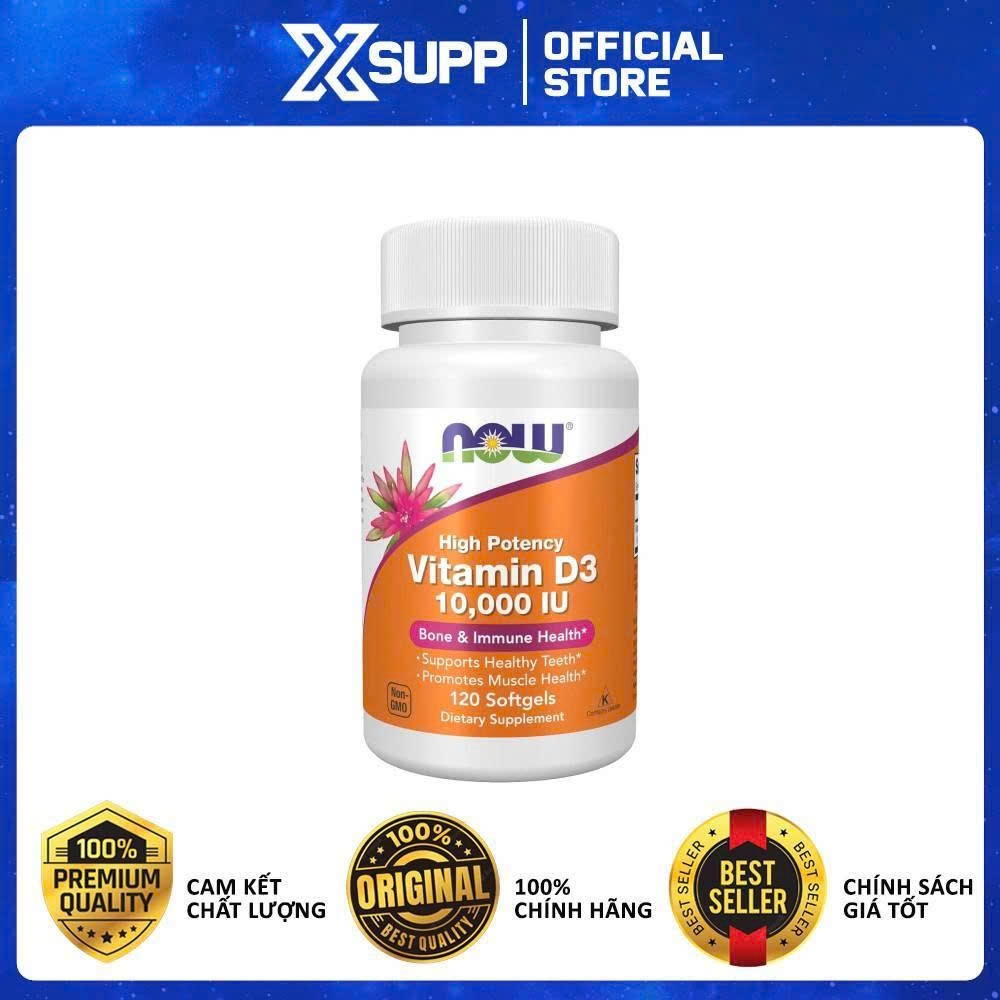 Now Vitamin D3 10,000IU – Bổ Sung Vitamin D3 T ă n g Cường Đề Kháng