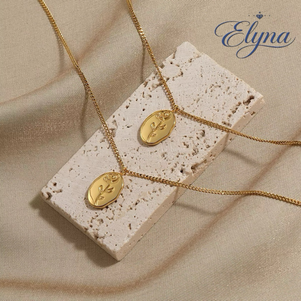 Dây Chuyền Titan Không Đen Gỉ Hoa Hồng Tinh Tế |Elyna Jewelry