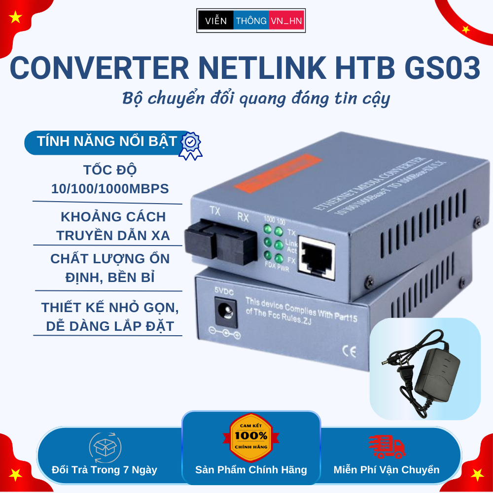 Converter Netlink HTB-GS03 1Gbps AB