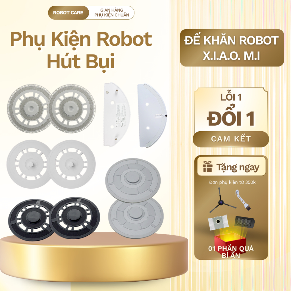 Đế gắn khăn robot hút bụi Xiaomi - Đế khăn robot hút bụi Xiaomi Mijia, Xiaomi Vacuum Series - Phụ ki