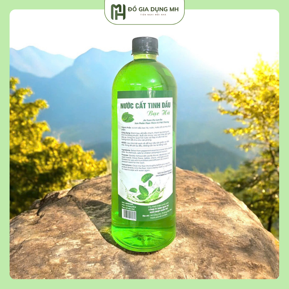 Nước lau sàn tinh dầu chanh sả bạc hà 1000ml khử mùi, diệt khuẩn, thơm lâu cho nhà & spa