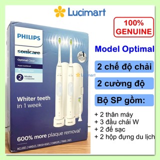 Bàn chải điện Philips Sonicare Optimal Clean đôi