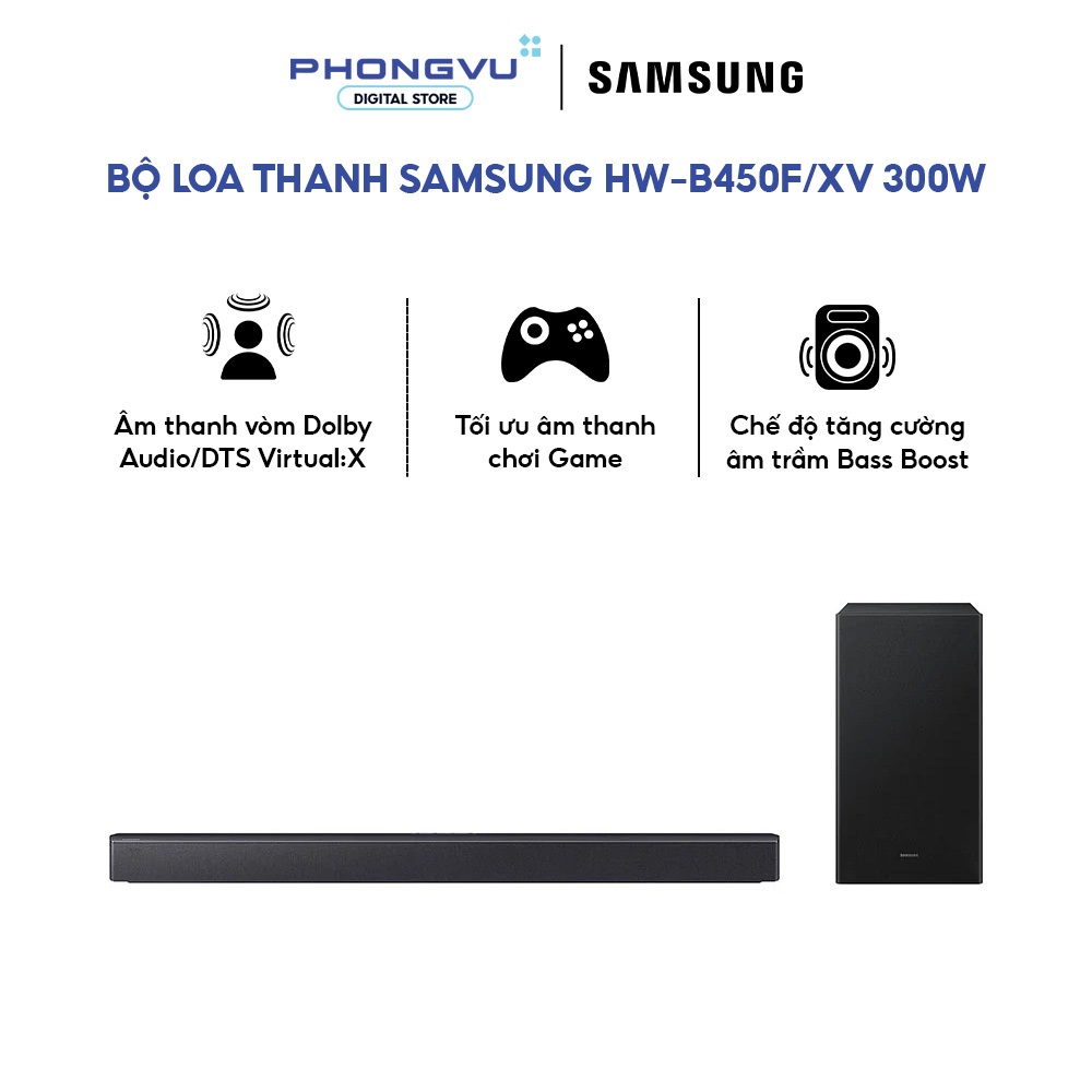 Bộ Loa Thanh Samsung HW-B450F/XV 300W - Bảo hành 12 tháng