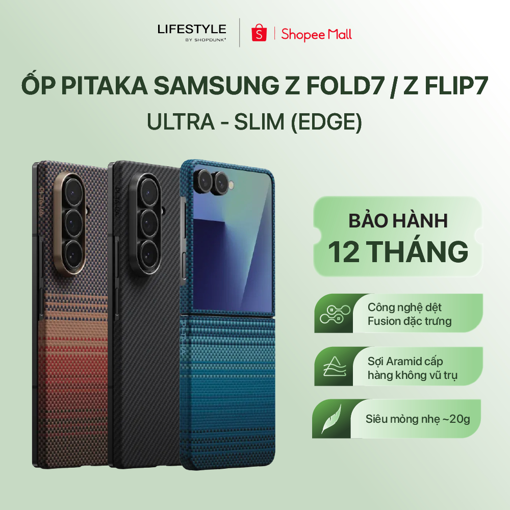 [Ốp Samsung Z Fold7 / Z Flip7] Ốp điện thoại PITAKA Ultra-slim (Edge) cho Samsung Z Fold7 / Z Flip7