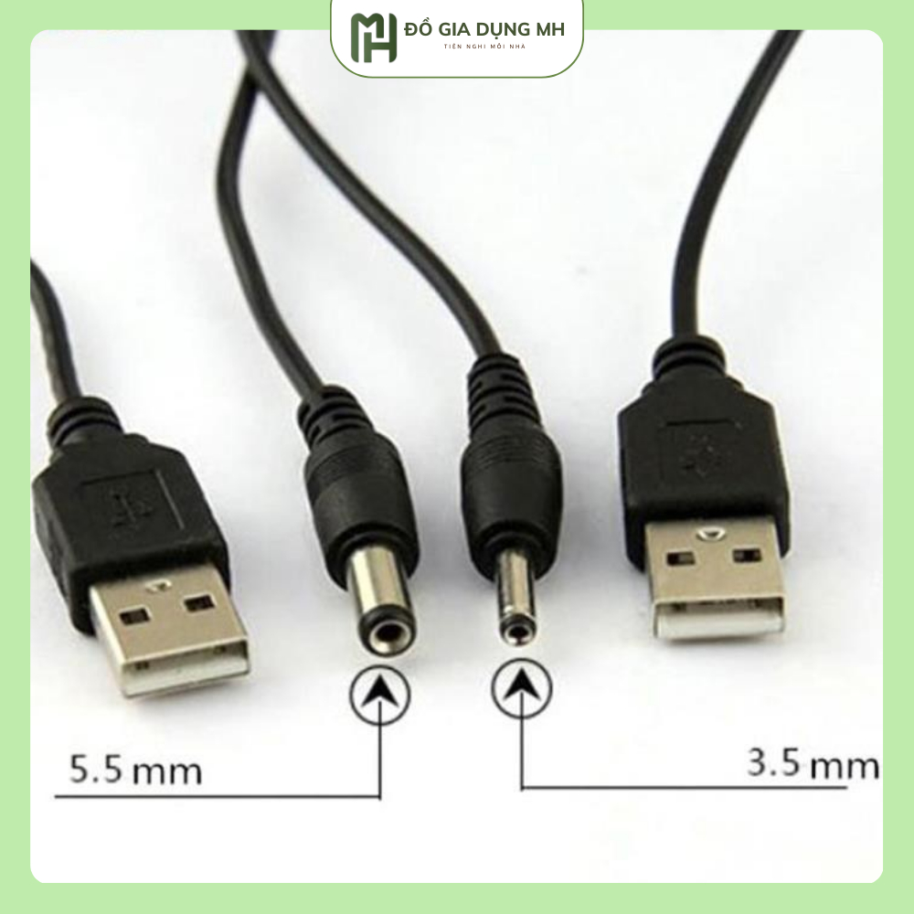 Cáp sạc loa bluetooth đầu tròn 5.5mm dài 80cm dây sạc loa phóng thanh, loa kéo loại tốt