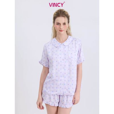 BSS03S5K03-BỘ SHORT TOLE THIẾT KẾ CỔ LÁ SEN TẠO CẢM GIÁC THOẢI MÁI VÀ TRẺ TRUNG.