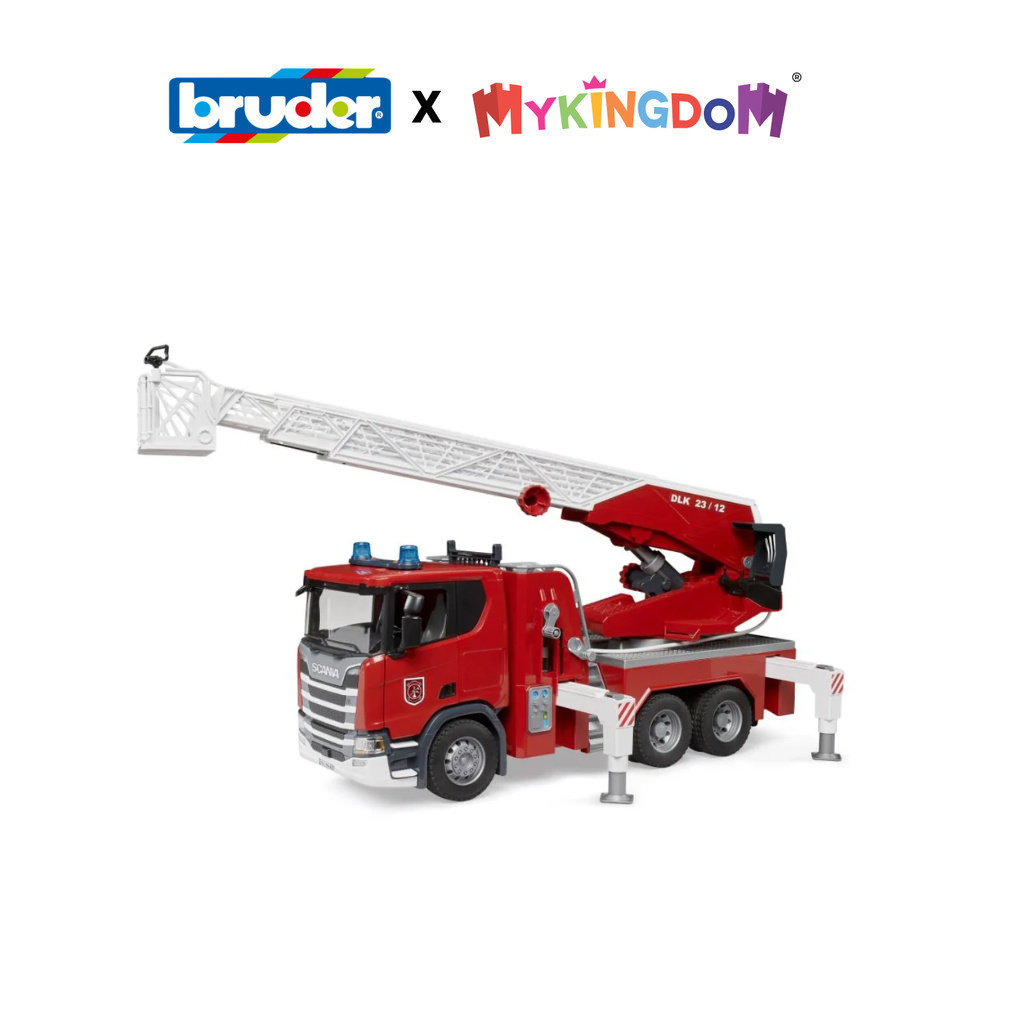 Đồ Chơi Mô Hình: Xe Cứu Hỏa Thang Xoay Scania Super 560R Bruder BRU03591