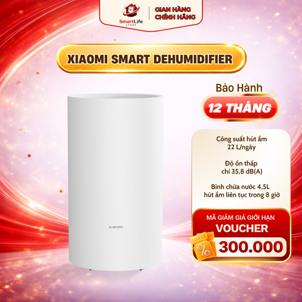 Máy hút ẩm thông minh Xiaomi Smart Dehumidifier 22L hàng Quốc Tế chính hãng