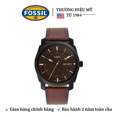 Đồng hồ nam Fossil Machine FS5901 dây da màu nâu, mặt 42MM, vỏ thép không gỉ
