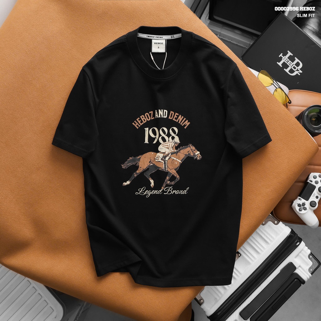 Áo thun HEBOZ horse legend slim - 00002996