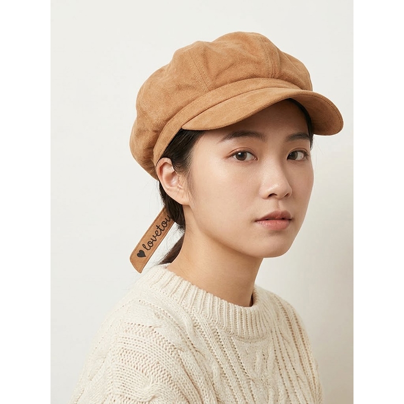 Mũ Nón Lovetoxic Beret Newsboy Suede Retro Cap