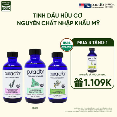 Tinh Dầu Hữu Cơ PURA D’OR Sweet Essential Oil - USDA Organic 118ml
