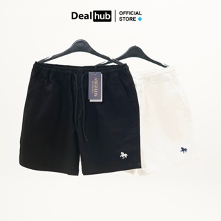 Quần Short Kaki Thêu Ngựa Angelos Basic Lưng Thun Cao Cấp Form Rộng Trên Gối