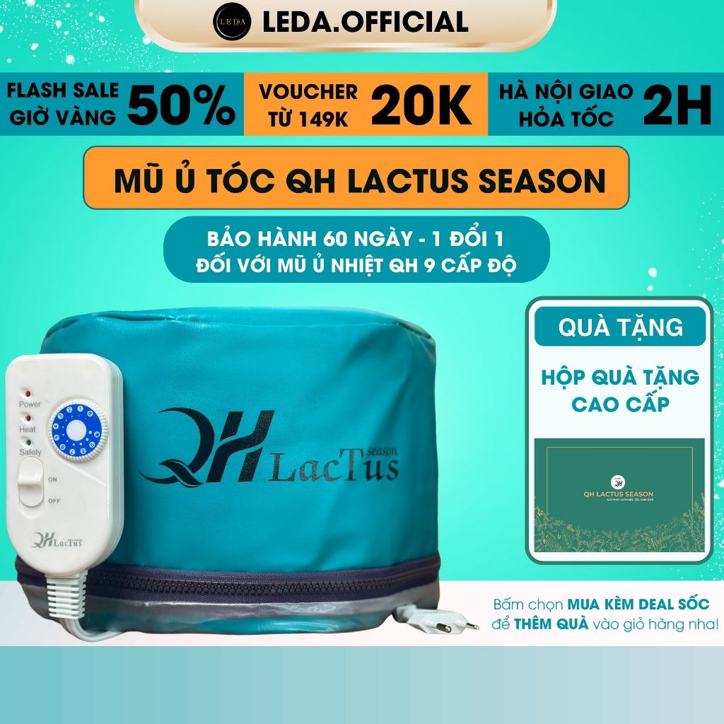Mũ ủ tóc nhiệt QH Lactus mũ ủ tóc nhiệt tại nhà 9 cấp độ nhiệt chuẩn salon mũ hấp tóc PK02