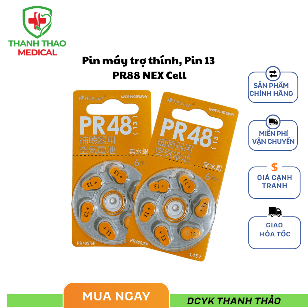 Pin máy trợ thính, Pin 13 PR88 NEX Cell