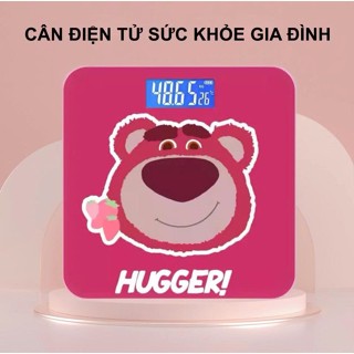 Cân điện tử sức khỏe hình lợn hồng dễ thương, dùng pin tiện lợi, đo chính xác 180kg