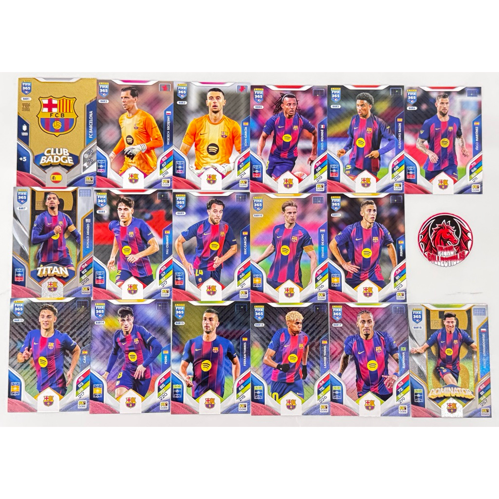 [CLUB] Thẻ cầu thủ Fc Barcelona Panini 365 2025/26 (Tặng sleeves)