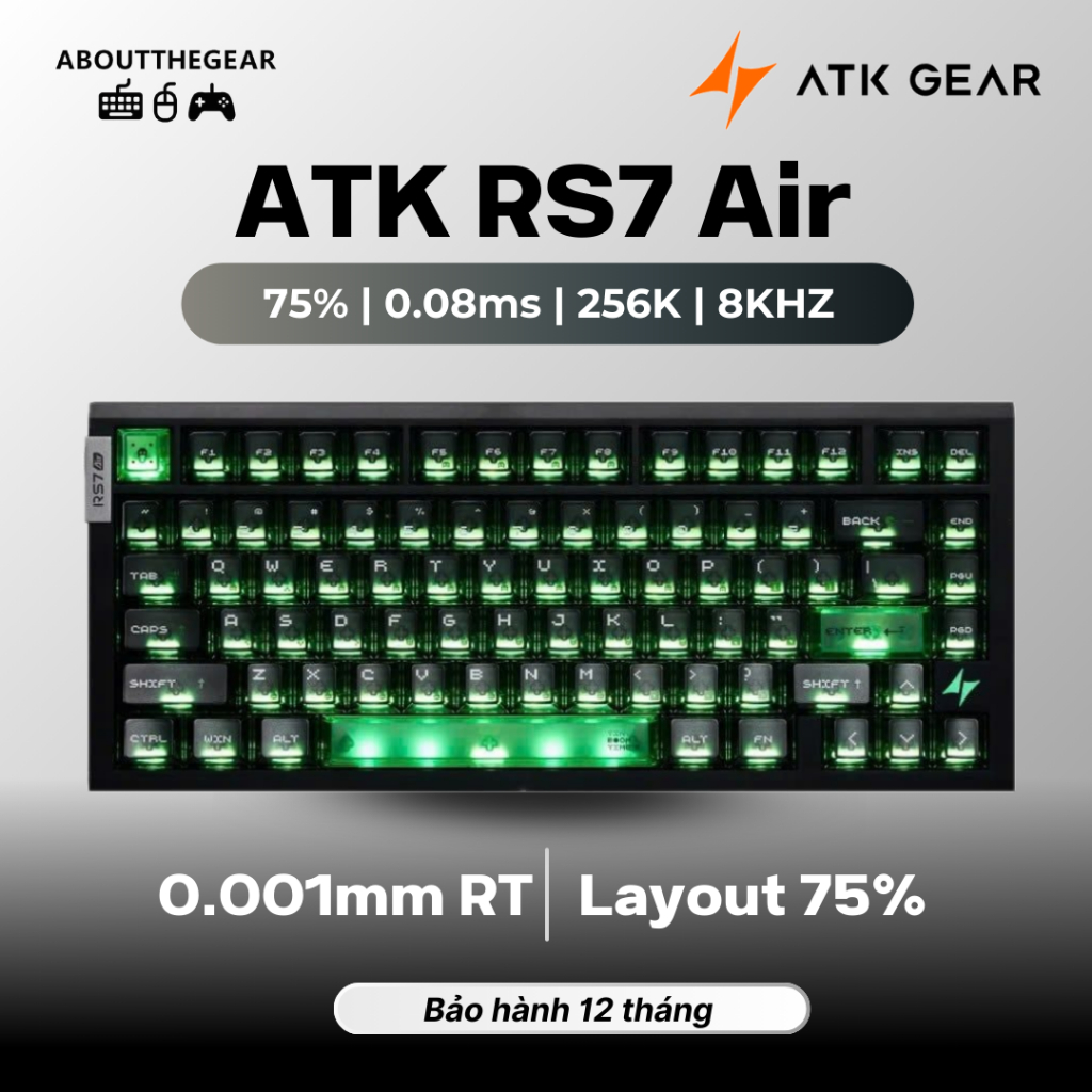 Bàn phím Gaming ATK RS7 Air – Rapid Trigger (NEWSEAL-BH 12 THÁNG)
