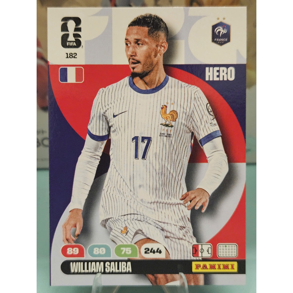 Thẻ William Saliba Panini World Cup 2026 (Pháp)