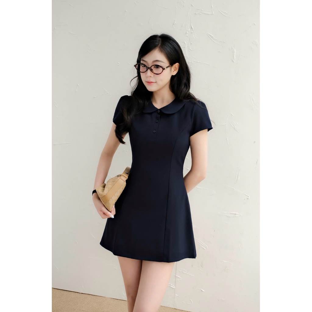 Đầm ELINA - Đầm Ngắn Polo Cổ Sen GOLA DESIGNS