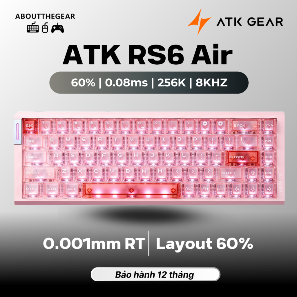 Bàn phím Gaming ATK RS6 Air – Rapid Trigger (NEWSEAL-BH 12 THÁNG)