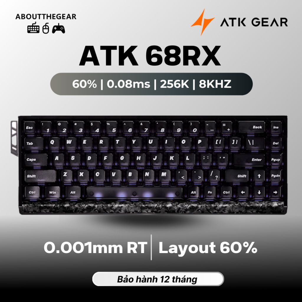 Bàn phím Gaming ATK 68RX – Rapid Trigger (NEWSEAL-BH 12 THÁNG)