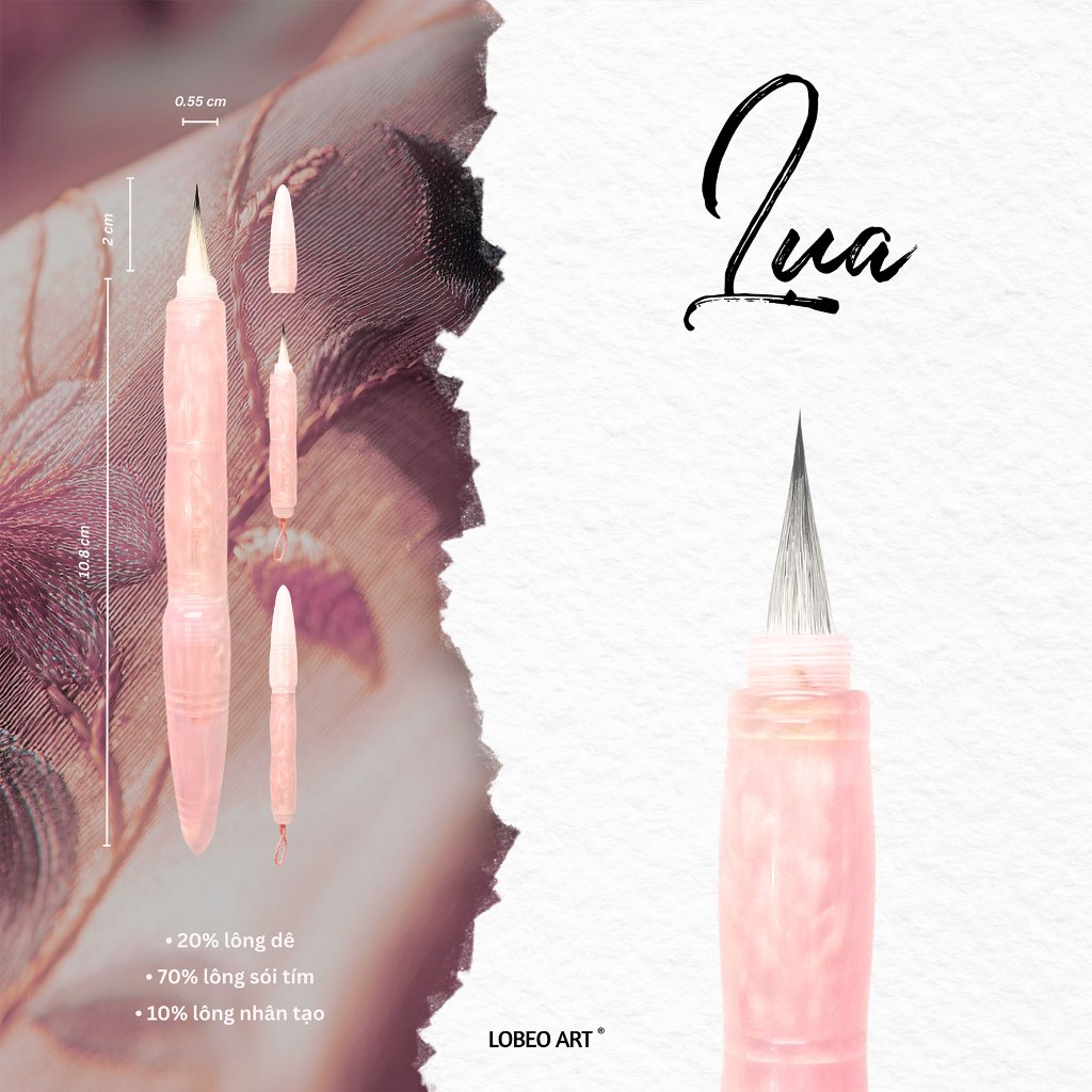 [LOBEO] Cọ vẽ thư pháp Lobeo - Lụa