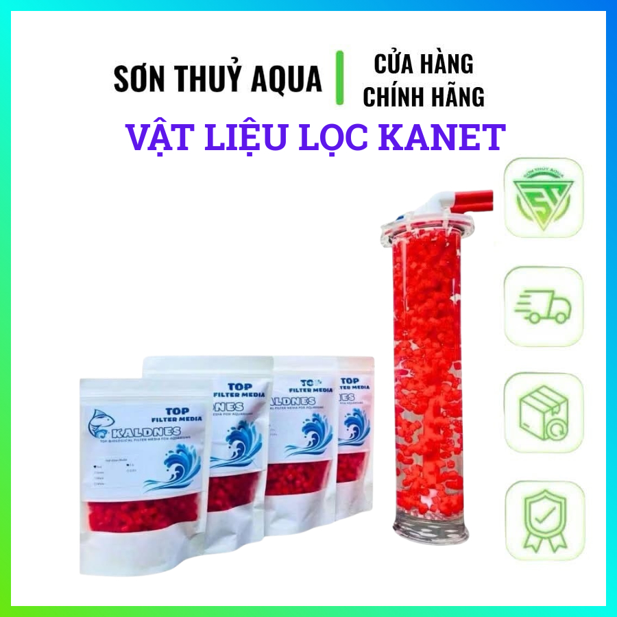 Hạt lọc Kaldnes màu xanh, đỏ, đen cao cấp - Vật liệu lọc kanet cho bể cá cảnh, hồ cá thủy sinh