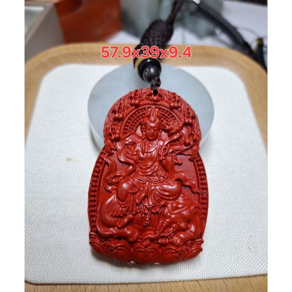 Mặt Phật chu sa, mặt dây chuyền đá chu sa