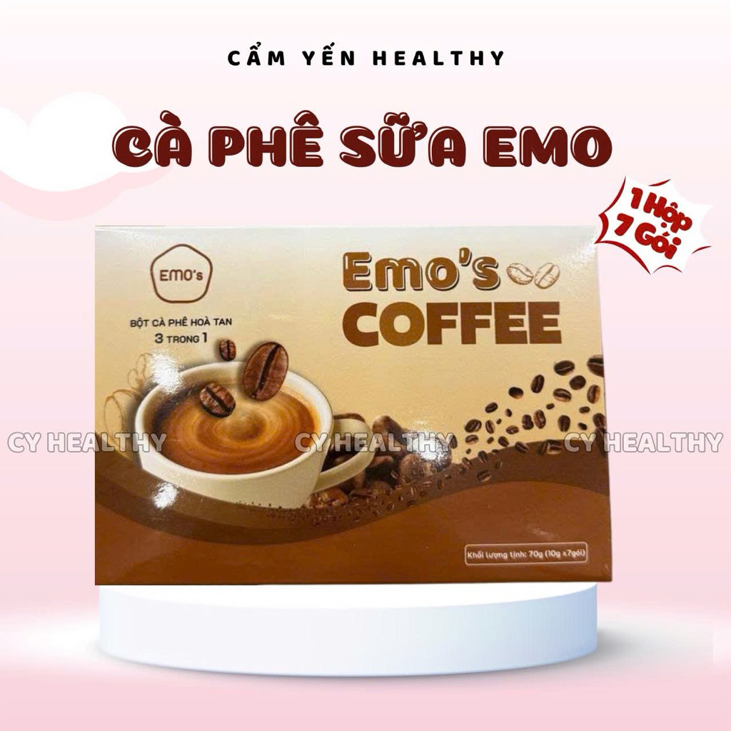 (MẪU MỚI) Bột Emo Coffee Giảm Cân Cấp Tốc - Thơm Ngon Dễ Uống - Emoslim Giảm Cân Chính Hãng - Kèm Qu