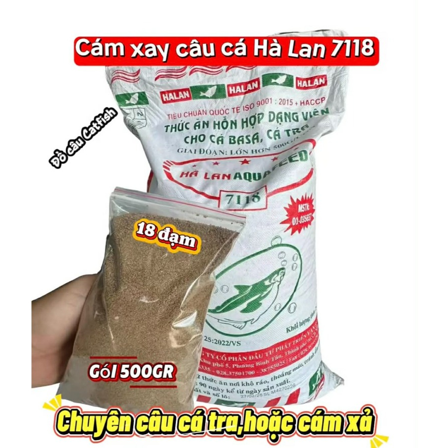 Cám Câu Cá Hà lan 7118-Thức ăn nuôi cá-Câu cá tra,làm cám xả-|1KG cám cá hà lan 7118|mồi cám câu cá