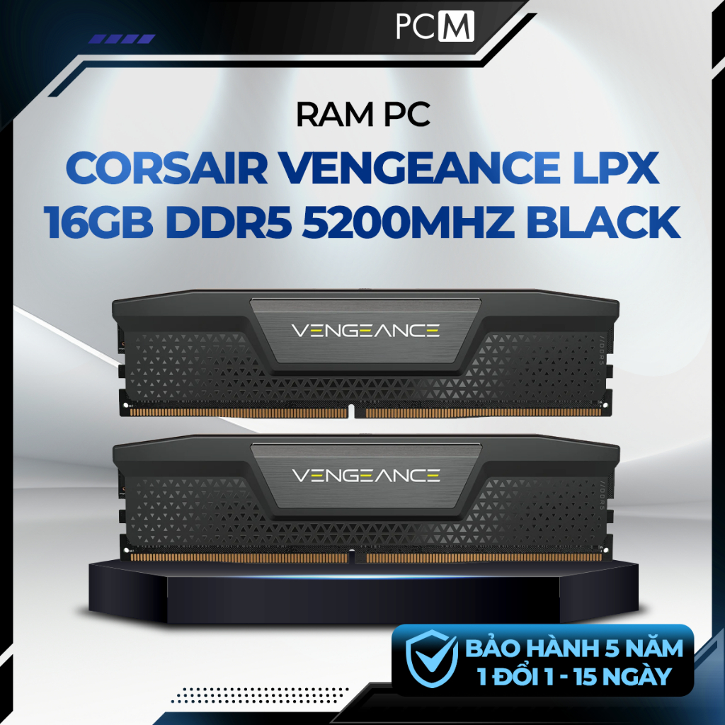 RAM Corsair Vengeance LPX 16GB DDR5 5200MHz Black | CMK16GX5M1B5200C40 | RAM DDR5 Desktop