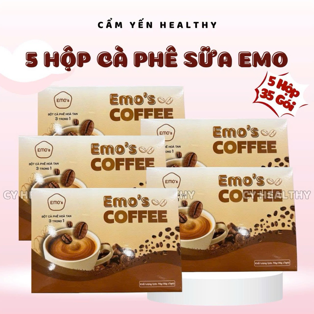 (CHÍNH HÃNG) Combo 5 Hộp Emo Coffee Giảm Cân An Toàn Hiệu Quả