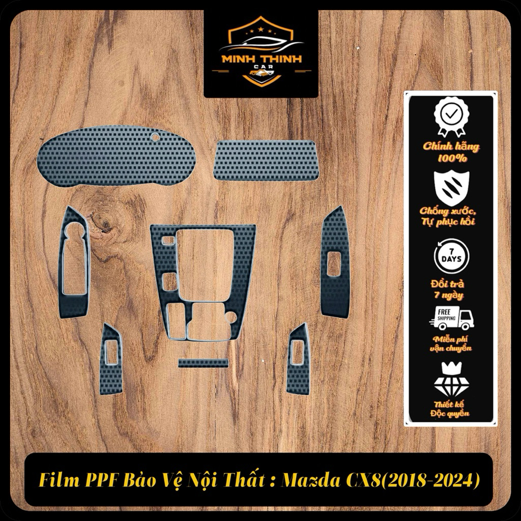 Mazda Cx8 (2018-2025) :Film PPF TPU chống xước,tự phục hồi,che mờ vết xước cũ hiệu quả-MINH THỊNH ca