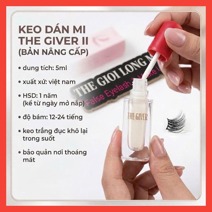 The Giver 2 keo dán lông mi giả siêu dính