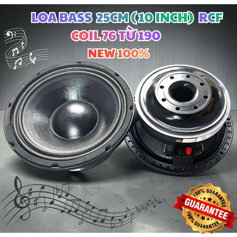 CỦ LOA BASS RỜI 25CM RCF – COIL 76 TỪ 190 – GÂN VẢI – SƯỜN NHÔM NHẬP KHẨU CAO CẤP ( GIÁ 1 CÁI)