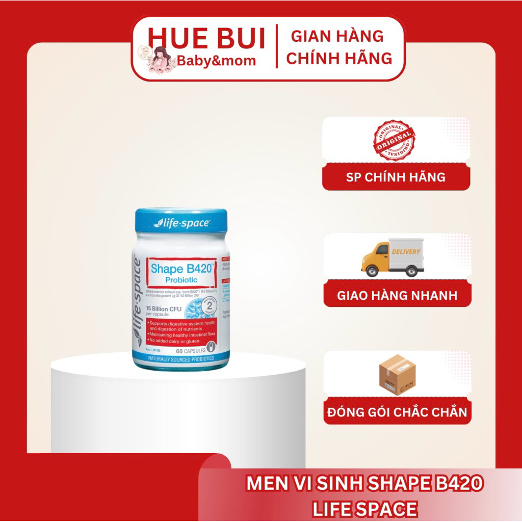 (Huebui Baby) Men Vi Sinh Úc Shape B420 Probiotic 60v