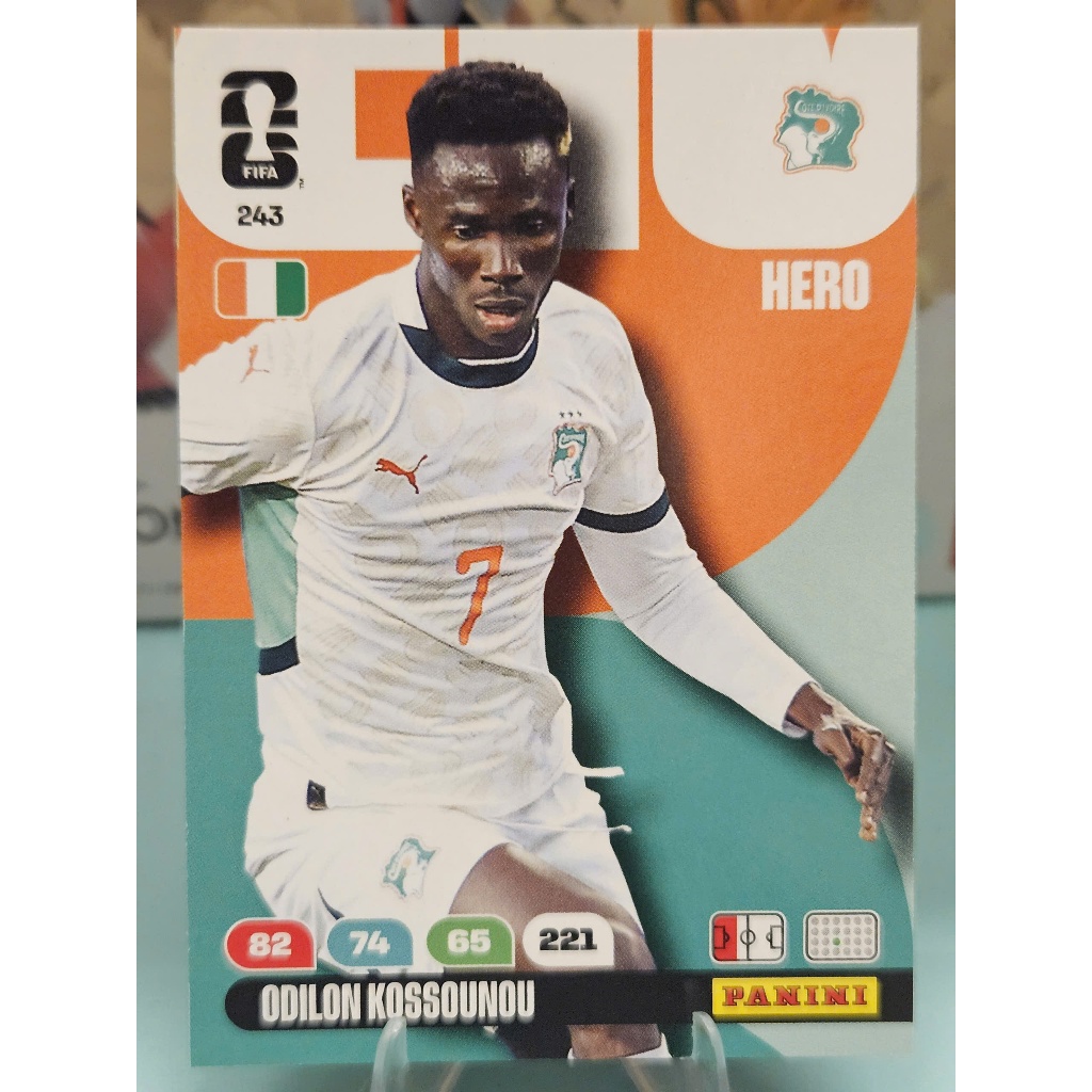 Thẻ Odilon Kossounou Panini World Cup 2026 (Bờ Biển Ngà) (Côte d’Ivoire)