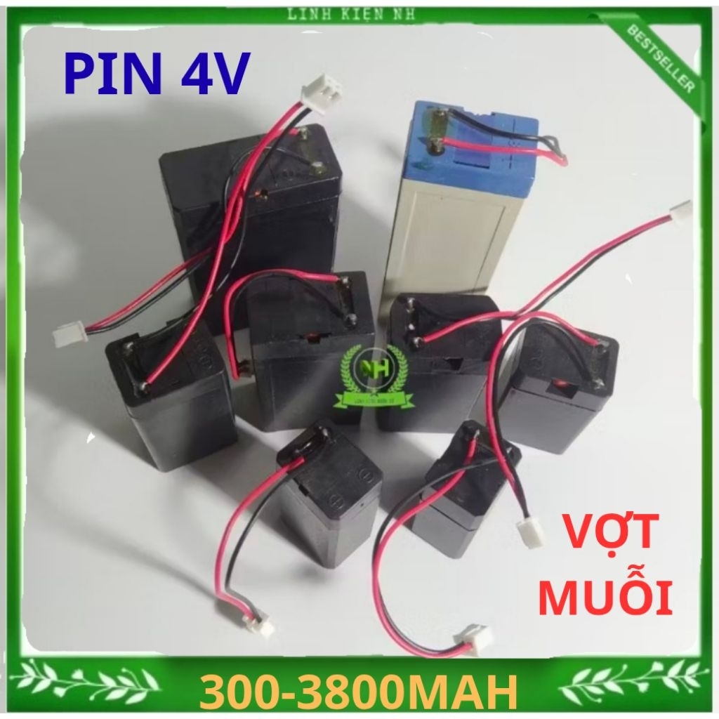 PIN 4Volt thay vợt muỗi đèn Pin đèn Led dung lượng 300-3800MAH