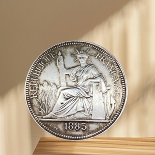 Đòng Bạc Hoa Xòe _Tiền Đông Dương Cũ DHX001 Chuẩn Bạc Thật LuvSilver Trang Sức Mỹ Nghệ